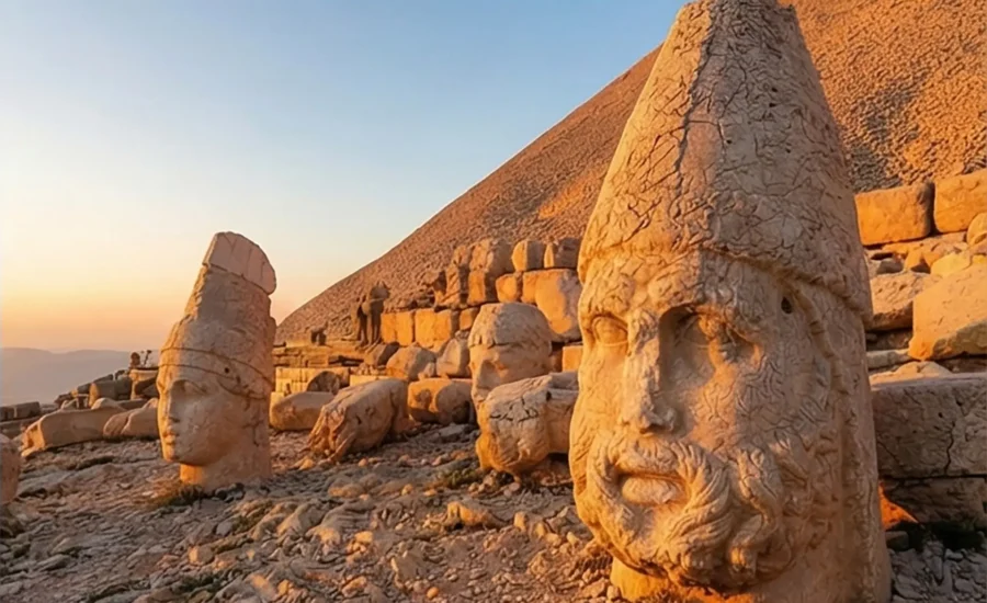 Helenistik, Pers sanatı ve Kommagene ülkesinin özgün sanatı harmanlanarak yontulmuştur. Bu anlamda Nemrut Dağı'na "batı ve doğu uygarlığının köprüsü" denebilir.