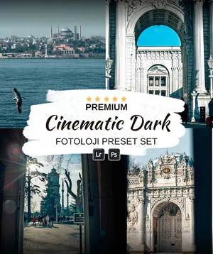 Sinematik Koyu Ön Ayar Koleksiyonu: Bu birinci sınıf sinematik koyu Lightroom ve Photoshop ön ayarları setiyle fotoğraflarınızı geliştirin. for fotoloji