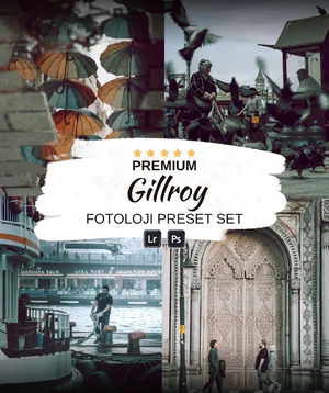 Gillroy Ön Ayar Koleksiyonu: Fotoğraflarınızı bu birinci sınıf Lightroom ve Photoshop ön ayar setiyle geliştirin. Görüntülerinizi çarpıcı düzenlemelerle dönüştürün. for fotoloji