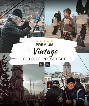 Vintage Ön Ayar Koleksiyonu: Vintage fotoğraf efekti için birinci sınıf Lightroom ve Photoshop ön ayarları. for fotoloji
