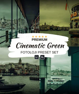 Sinematik Yeşil Ön Ayar Koleksiyonu: Sinematik, yeşil tonlu bir görünüm için bu birinci sınıf Lightroom ve Photoshop ön ayar setiyle fotoğraflarınızı geliştirin. for fotoloji