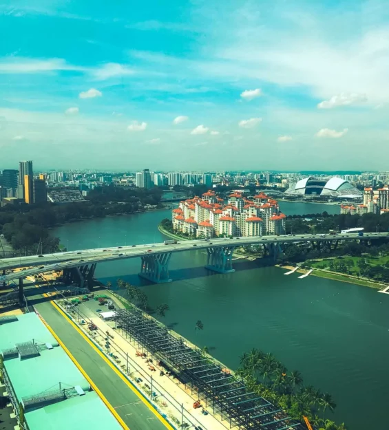 Singapur manzaraları: Nehir, köprü ve modern mimariyle şehir _by fotoloji