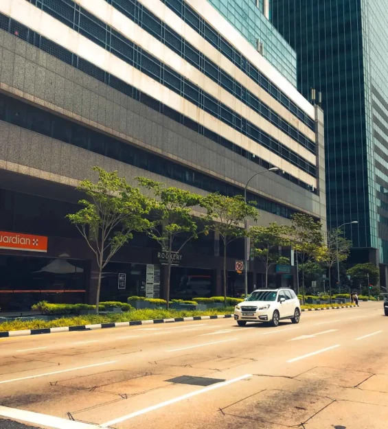 Singapur'da modern gökdelenler ve şehir manzarası _by fotoloji