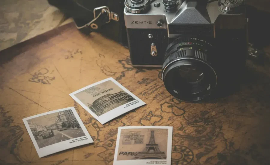 Retro Zenit E Kamera Paris Roma Fotograflari