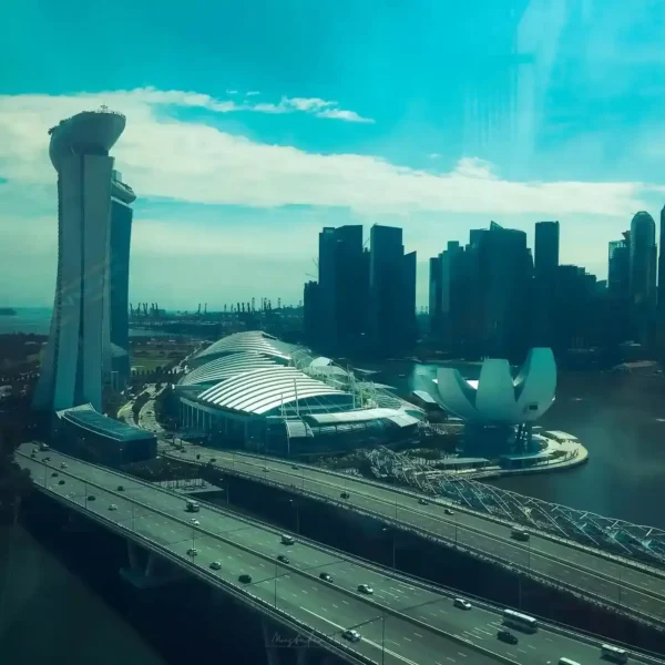 Singapur Marina Bay Sands manzarası