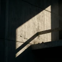 Beton yapıda gölgelerin dramatik oyunu, "Gölgenin Anatomisi" blog yazısı için.