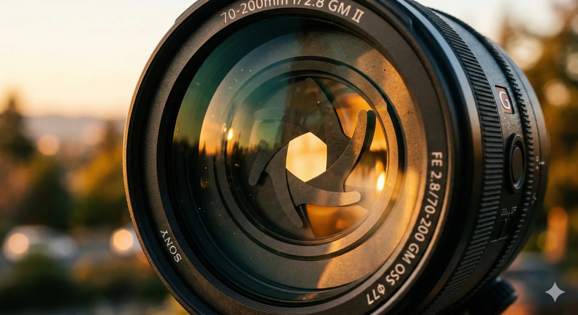 Diyaframın Sırları ve Pozun Matematiği: Işığın Kontrol Rehberi 1 Cinematic close up of a high end camera lens aperture blades opening